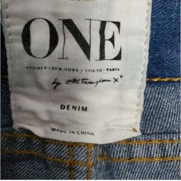 REVOLVE ONE Teaspoon Denim Fringe Distress Shorts - Picture 6 of 9